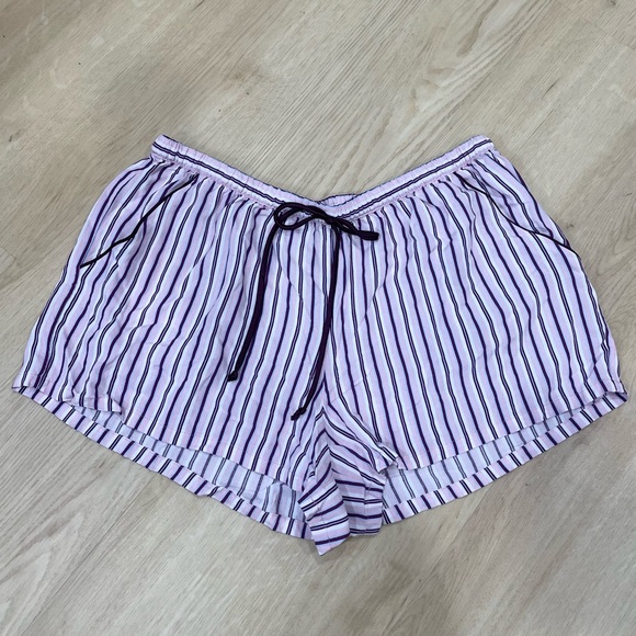MGT pink and burgundy striped pajamas shorts size Medium - Picture 1 of 6
